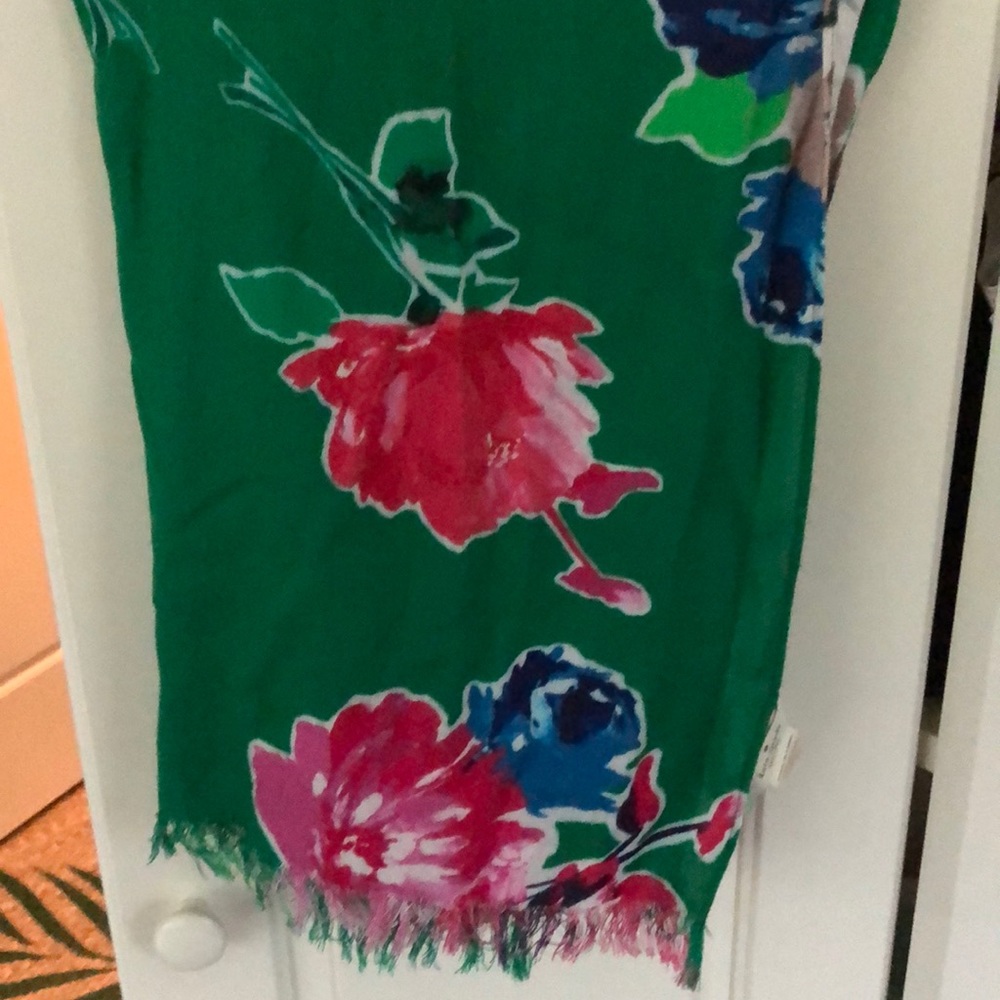 Kate spade green floral scarf